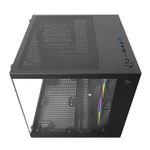 Gabinete Gamer Atom X, Lateral de Vidro, Com 2 Fans, Preto, PG-ATOMX-BK