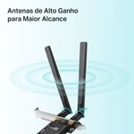 Placa de Rede Wireless TP-Link  Archer TX20E Dual Band, Bluetooth 5.2, AC1800 PCI-e