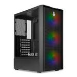 Gabinete Gamer Mancer Narok V2, Rainbow, Lateral de Vidro, Com 3 Fans, Preto, MCR-NRK-V2