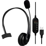 Headset Fortrek Office FK 731A USB Preto