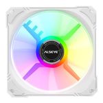 Cooler para Gabinete Alseye TF120 Rainbow, 120mm, Branco, TF120-WHITE