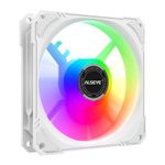 Cooler para Gabinete Alseye TF120 Rainbow, 120mm, Branco, TF120-WHITE