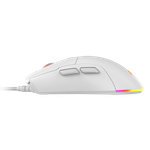Mouse Gamer PCYES Malus White Ghost, 12400DPI, RGB, 6 Botões, PMGMWG