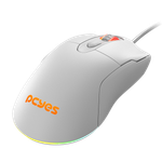 Mouse Gamer PCYES Malus White Ghost, 12400DPI, RGB, 6 Botões, PMGMWG