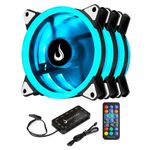 Kit com 3 Fans Rise Mode Smart, 120mm, RGB, Preto - RM-FN-02-RGB