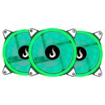 Kit com 3 Fans Rise Mode Smart, 120mm, RGB, Preto - RM-FN-02-RGB