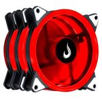 Kit com 3 Fans Rise Mode Smart, 120mm, RGB, Preto - RM-FN-02-RGB