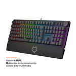 Teclado Mecânico Gamer Husky Anchorage, RGB, Switch Gateron EF Brown - HTG200PTMA
