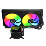 Water Cooler PCYES Duley 240mm Black Vulcan ARGB com Display - TDP 285W - WCDLY240