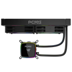 Water Cooler PCYES Duley 240mm Black Vulcan ARGB com Display - TDP 285W - WCDLY240