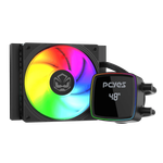 Water Cooler PCYES Duley 120mm Black Vulcan ARGB com Display - TDP 200W - WCDLY120