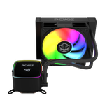 Water Cooler PCYES Duley 120mm Black Vulcan ARGB com Display - TDP 200W - WCDLY120