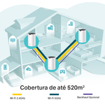 Kit Roteador Wireless TP-Link Deco S7 Gigabit, Mesh Dual Band (3-PACK)