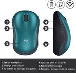 Mouse Logitech Wireless M185 Azul