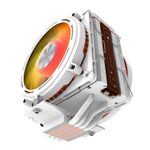 Cooler para Processador Aigo DarkFlash E400, ARGB, 2x120mm, Branco, E400-DUAL-WH