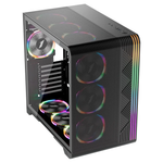 Gabinete Gamer 1STPLAYER VT7, Lateral em Vidro Temperado, Sem Fan, VT7-BK