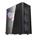 Gabinete Gamer Aigo Darkflash DK351, RGB, Lateral de Vidro, Com 4 Fans, DK351-BK