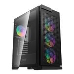 Gabinete Gamer Aigo Darkflash DK361, ARGB, Lateral de Vidro, Com 4 Fans, DK361-BK