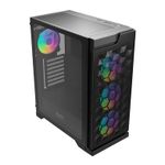 Gabinete Gamer Aigo Darkflash DK361, ARGB, Lateral de Vidro, Com 4 Fans, DK361-BK
