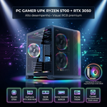 Computador UPK Gamer AMD RYZEN 5700, 16GB DDR4, NVMe 500GB, RTX 3050 6GB, Fonte 700W