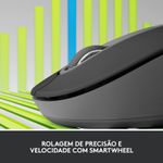Mouse Logitech Signature M650 Bluetooth/Wireless  2000DPI Grafite