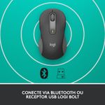 Mouse Logitech Signature M650 Bluetooth/Wireless  2000DPI Grafite