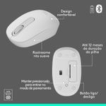 Teclado e Mouse Logitech Wireless/Bluetooth MK250 Branco, 920-013516