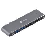 HUB USB Tipo C,  7 em 2 - 2x USB 3.0 + Leitor Cartão SD TF + HDMI + Thunderbolt 3 + Power Delivery 100W - HC-72