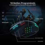 Mouse Redragon M908 Impact RGB 12400DPI, 12 Botões Programáveis