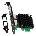 Placa de Rede PCYES Gigabit PCI-e X1, 2x RJ45 LC1000-2P