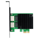 Placa de Rede PCYES Gigabit PCI-e X1, 2x RJ45 LC1000-2P
