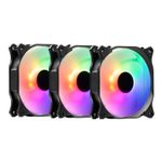 Kit com 3 Coolers TGT Mirage, 3x120mm + Controladora, Led RGB, TGT-MRG120-RGB3