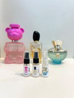 Kit Decant Feminino 5ml – Leve 3, Pague 2 (Sí Armani, Toy Bubble e Dylan Turquoise)