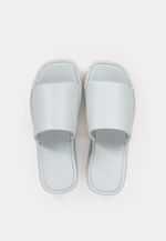 Flatform Tulipa Couro Azul Céu