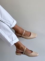  Sapatilha Ballet New Couro Vanilla