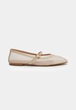 Sapatilha Tela Malu Couro Off White
