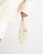 Sapatilha Tela Malu Couro Off White