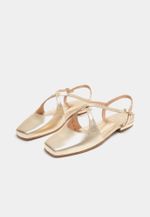 Sapatilha Matilde Couro Ouro Light 