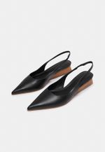 Scarpin Slingback Madeira Lina Cristal Preto