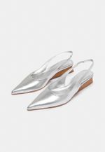Scarpin Slingback Madeira Lina Cristal Prata