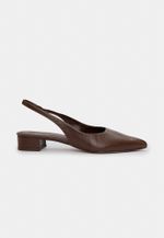 Scarpin Slingback CYAN Cacau Salto Médio Bloco
