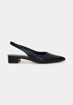 Scarpin Slingback CYAN Preto Salto Médio Bloco