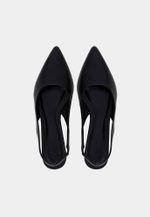 Scarpin Slingback CYAN Preto Salto Médio Bloco