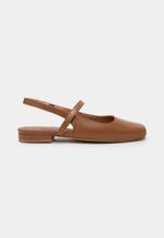 Sapatilha Ballet New Couro Camel