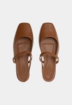 Sapatilha Ballet New Couro Camel