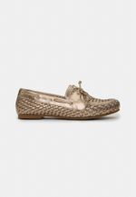 Mocassim Dockside Tressê Couro Prata Velho