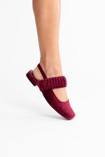 Sapatilha Ballet Franzida Velvet Bordot 