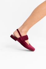 Sapatilha Ballet Franzida Velvet Bordot 