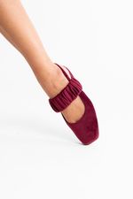 Sapatilha Ballet Franzida Velvet Bordot 