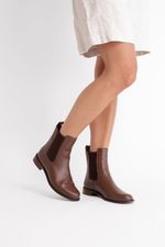 Bota Chelsea Couro Cacau